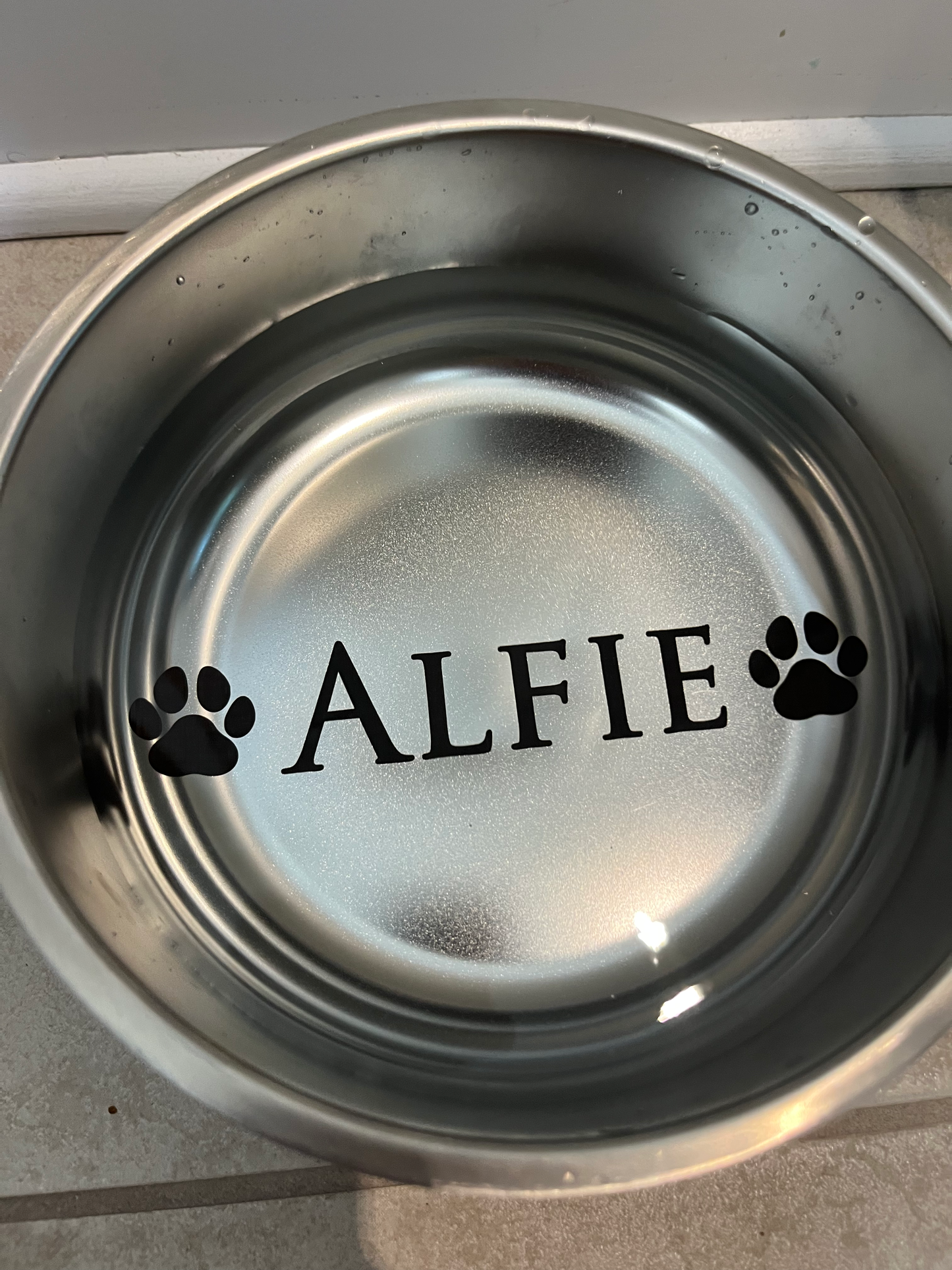 Custom dog bowl