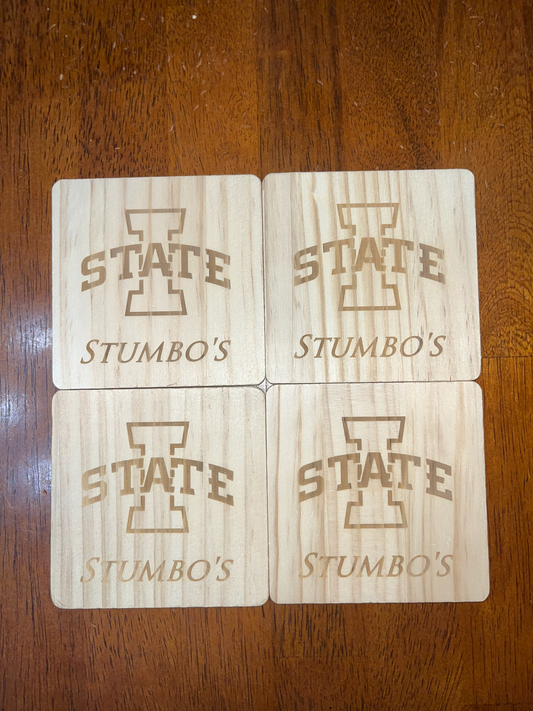 Custom Engraved Wood Coasters
