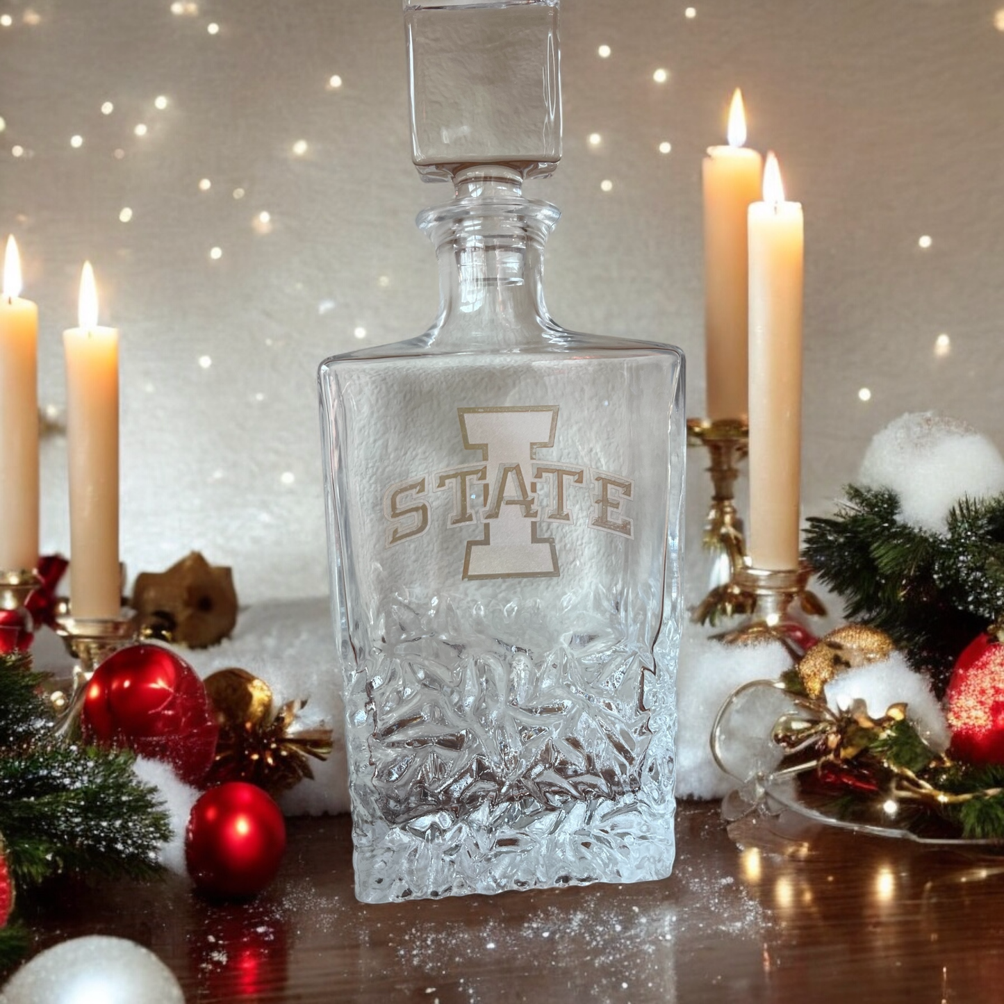 Simple Crystal Engraved Decanter